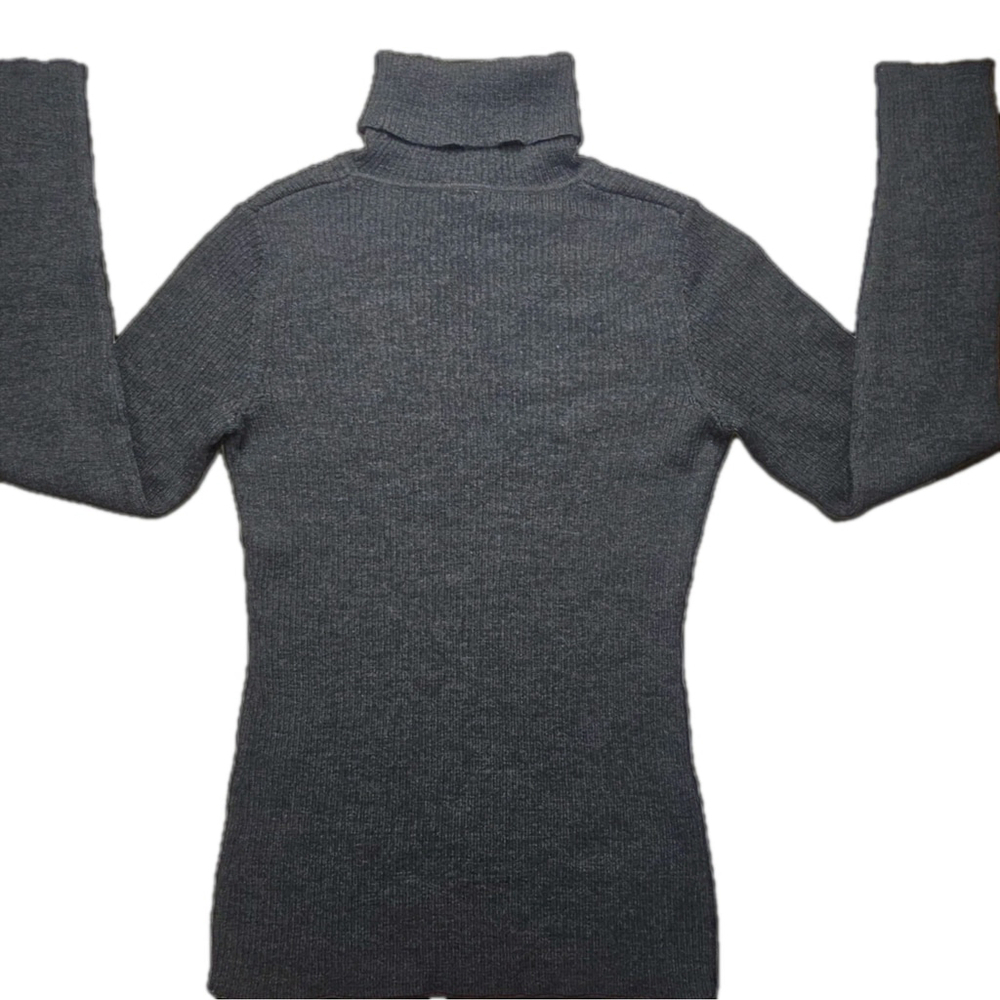 UNIQLO Pure New Wool Ribbed Turtleneck Sweater Women's Medium